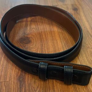Ben Silver Charleston black leather men's belt with snaps for buckle size 44